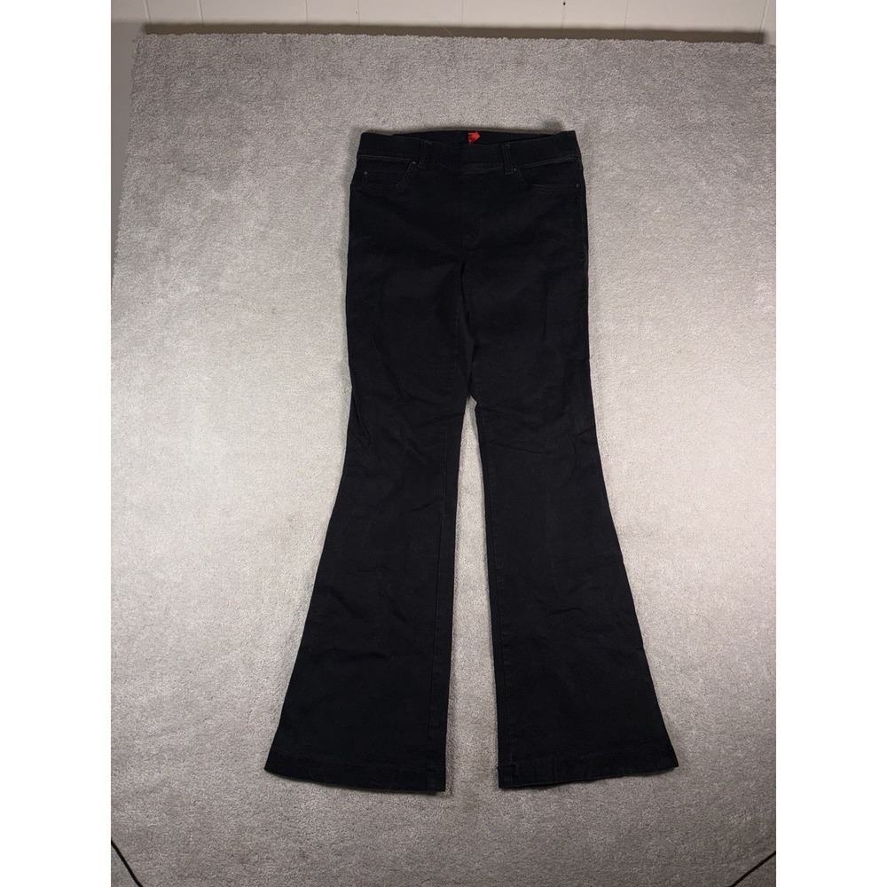 spanx SPANXshape EveryWear Pull-On Flare Jeans Black L Raw Hem